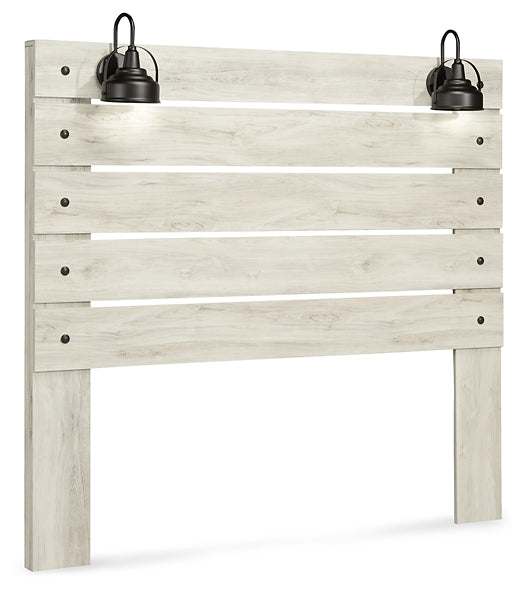 Cambeck  Panel Headboard With Mirrored Dresser, Chest And Nightstand