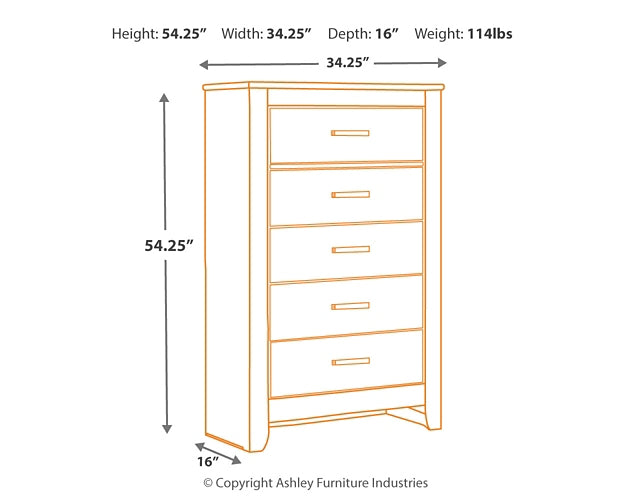 Brinxton Full Panel Bed with Mirrored Dresser, Chest and Nightstand