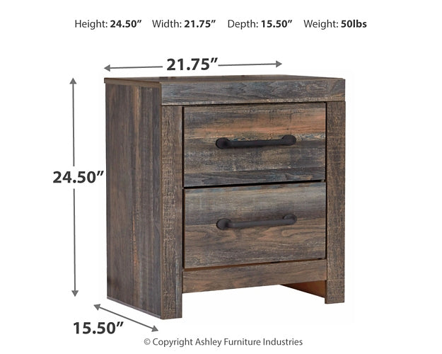 Drystan King Panel Bed with 4 Storage Drawers with Mirrored Dresser, Chest and Nightstand