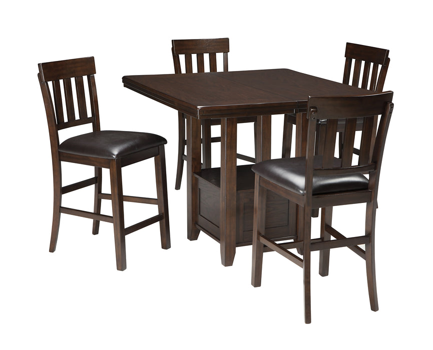 Haddigan Counter Height Dining Table and 4 Barstools