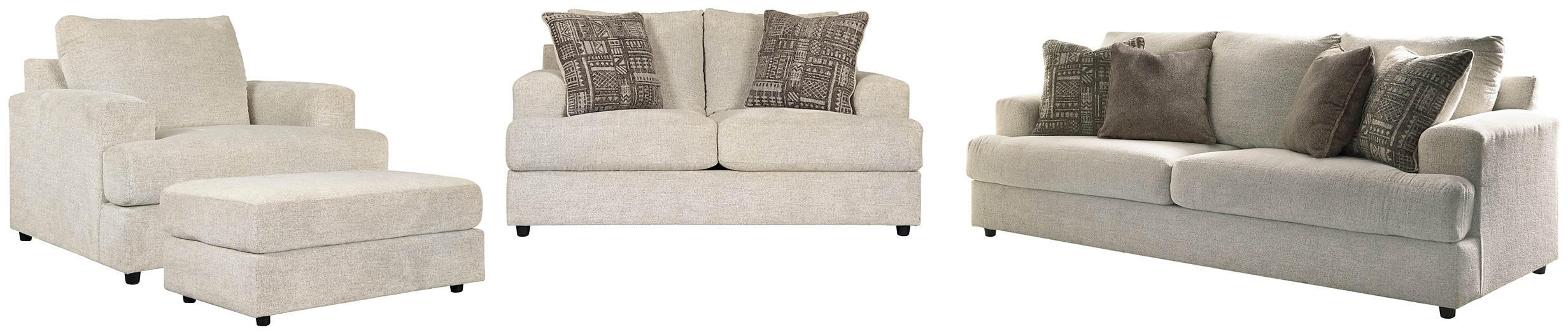 Soletren Sofa, Loveseat, Chair and Ottoman