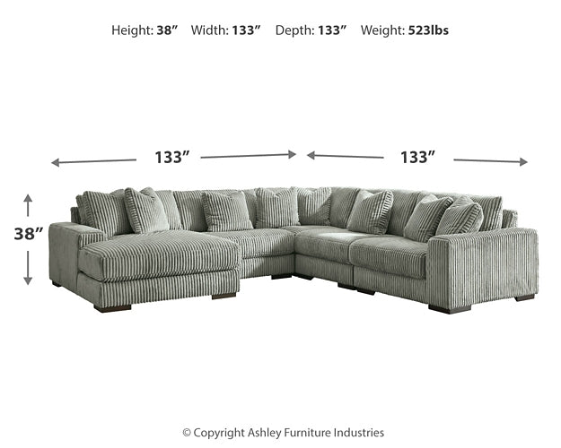 Lindyn 5-Piece Sectional with Ottoman