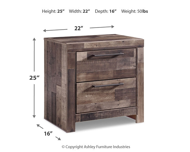 Derekson Queen Panel Bed with Mirrored Dresser and Nightstand