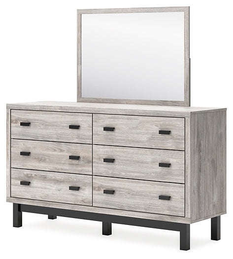 Vessalli Queen Panel Bed with Mirrored Dresser and Chest