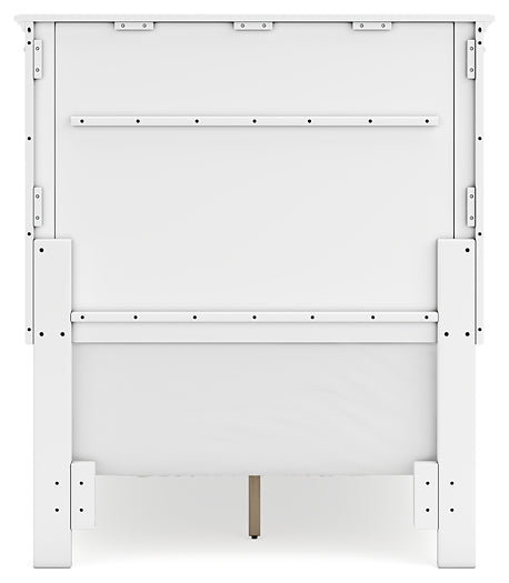 Fortman Twin Panel Bed with Mirrored Dresser and Nightstand