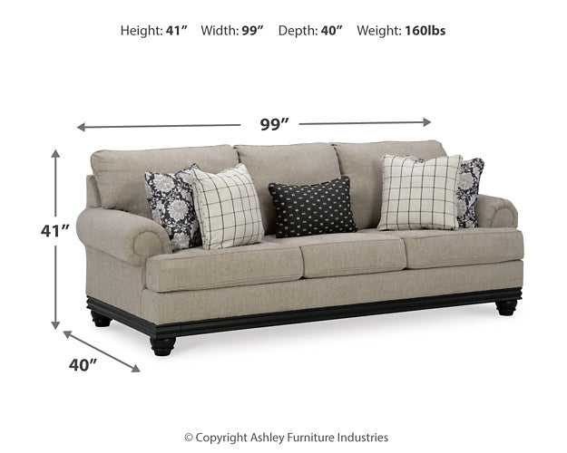 Elbiani Sofa, Loveseat, Chair and Ottoman