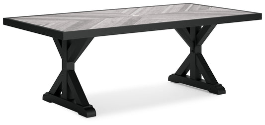 Beachcroft RECT Dining Table w/UMB OPT