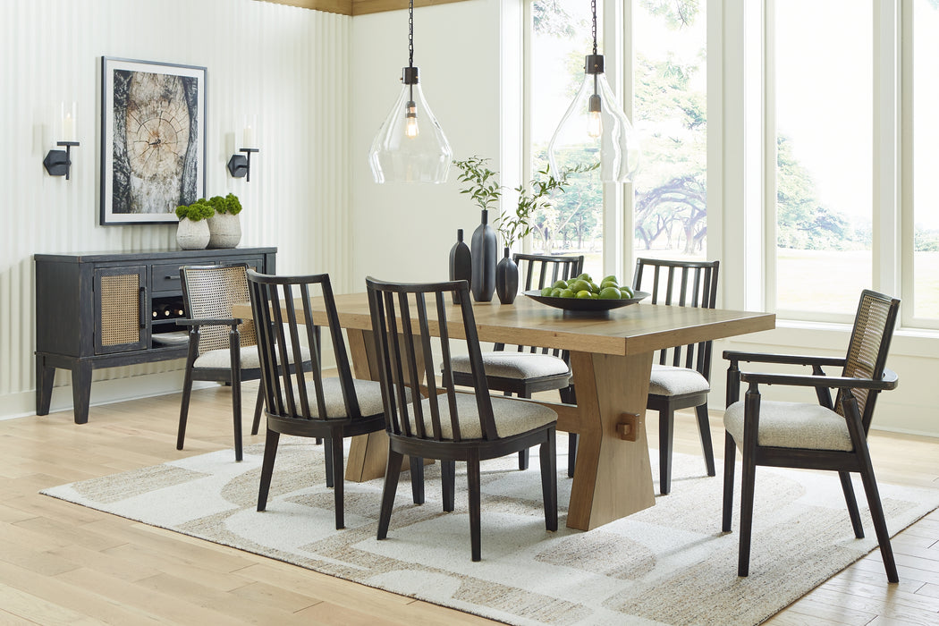 Galliden Dining Table and 6 Chairs with Storage