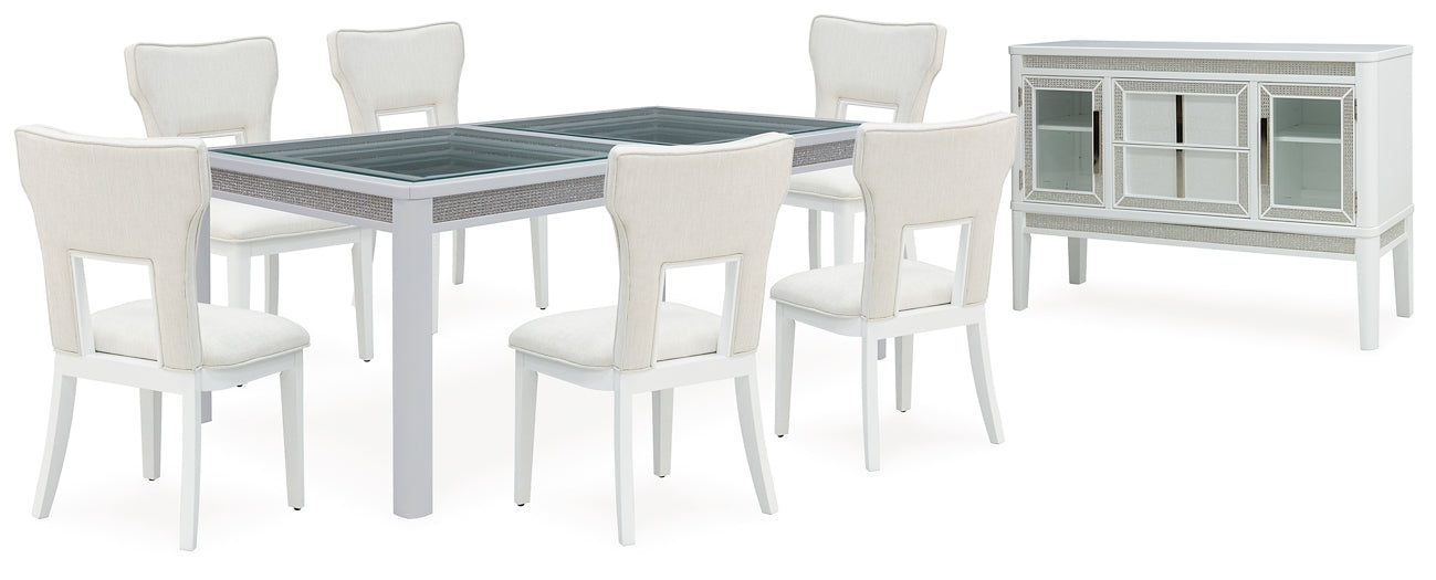 Chalanna Dining Table and 6 Chairs with Storage