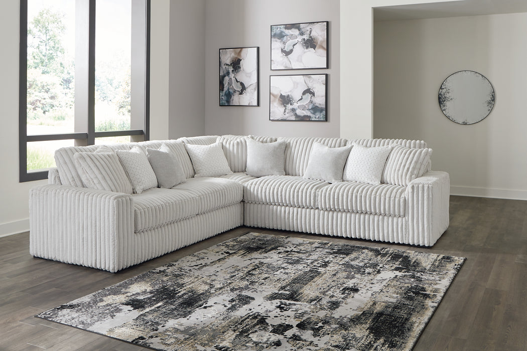 Stupendous 3-Piece Sectional with Ottoman