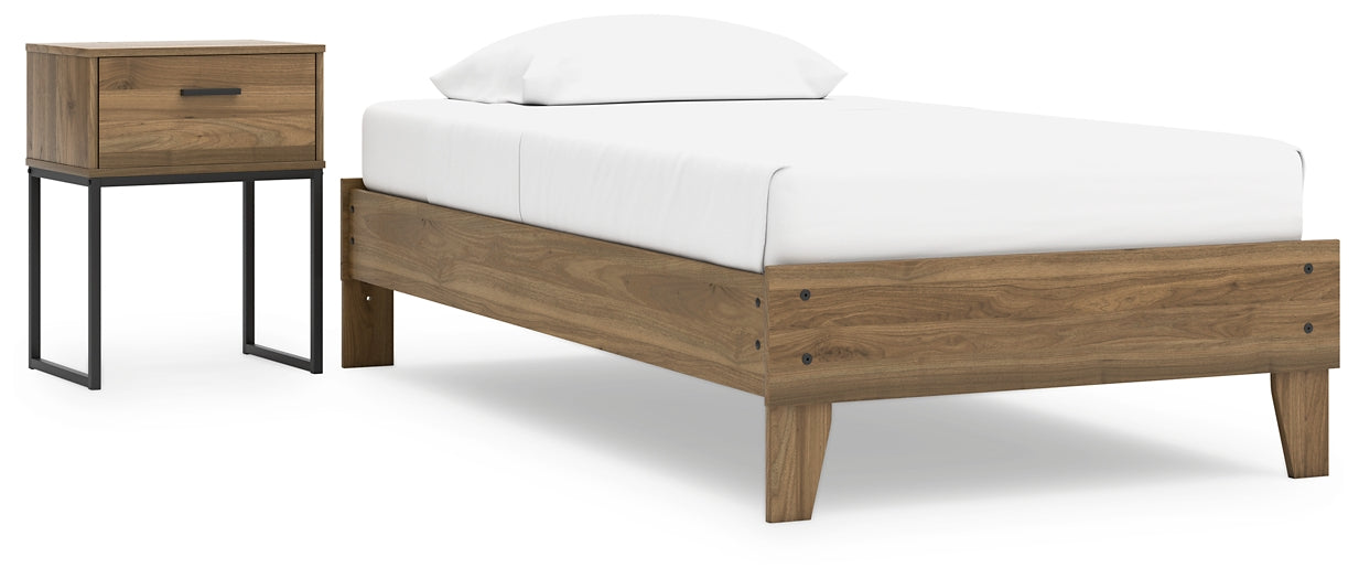 Deanlow Twin Platform Bed with Nightstand